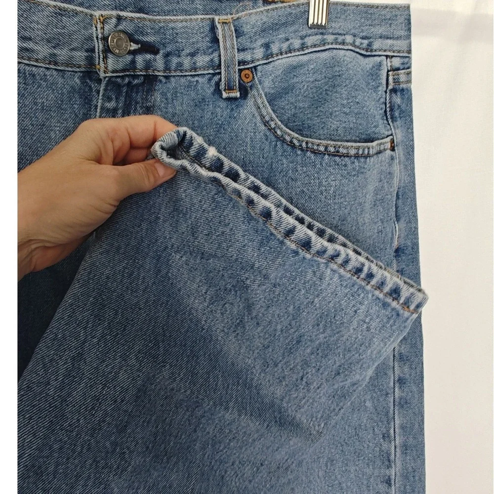 Levi's 505 Regular Fit Jeans 40 x‎ 29 Blue Medium Wash Straight Leg Denim 2019